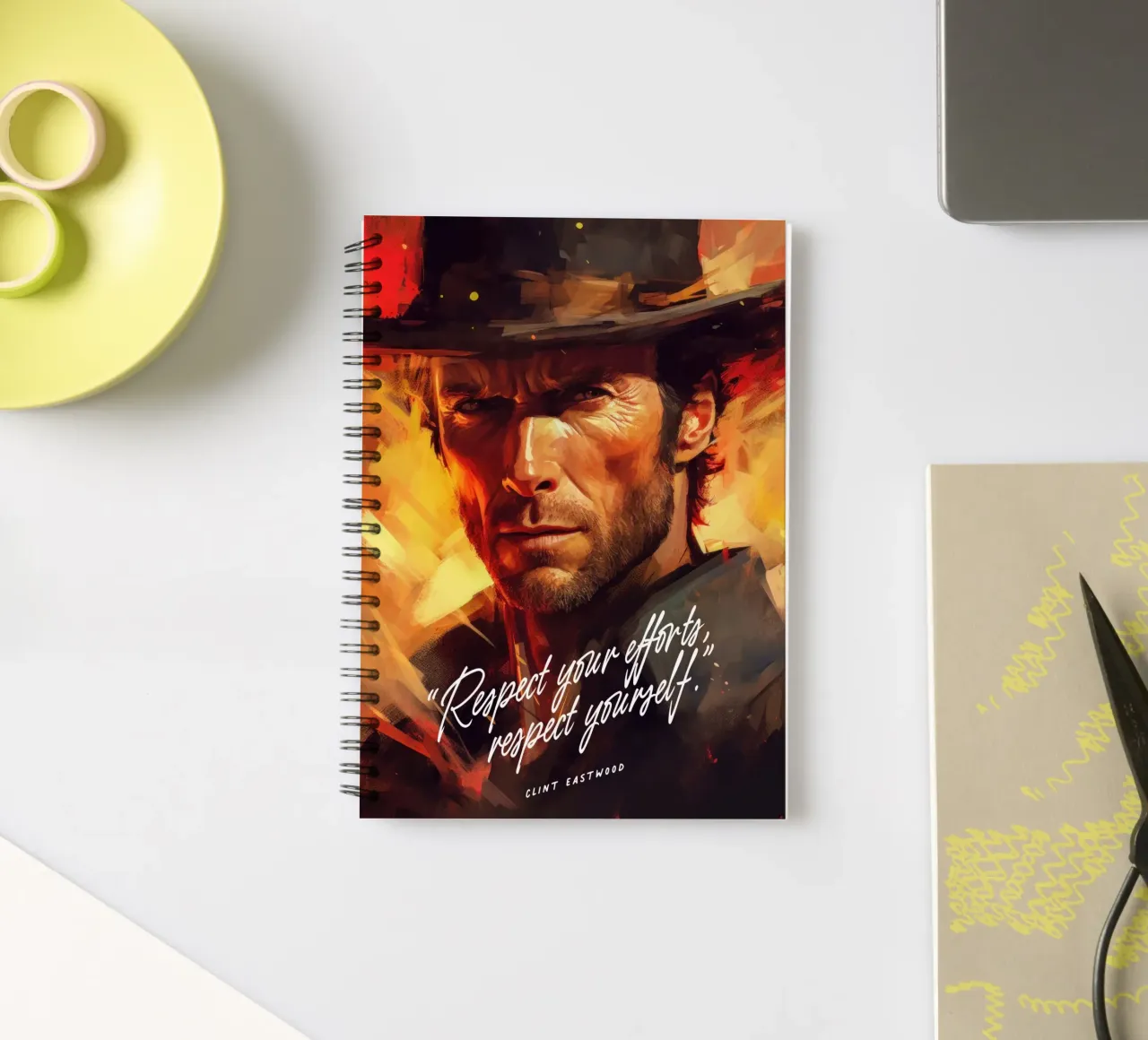 Clint Eastwood Art Quote spiral notebook by Lootprint