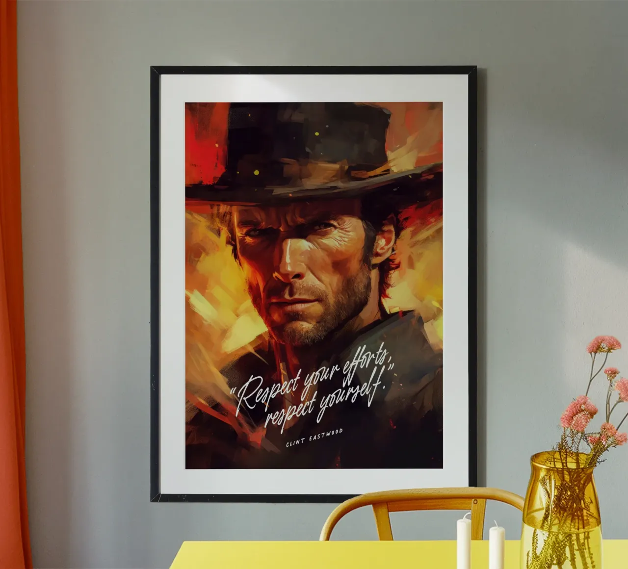 Clint Eastwood Art Quote carta hahnemühle da Lootprint