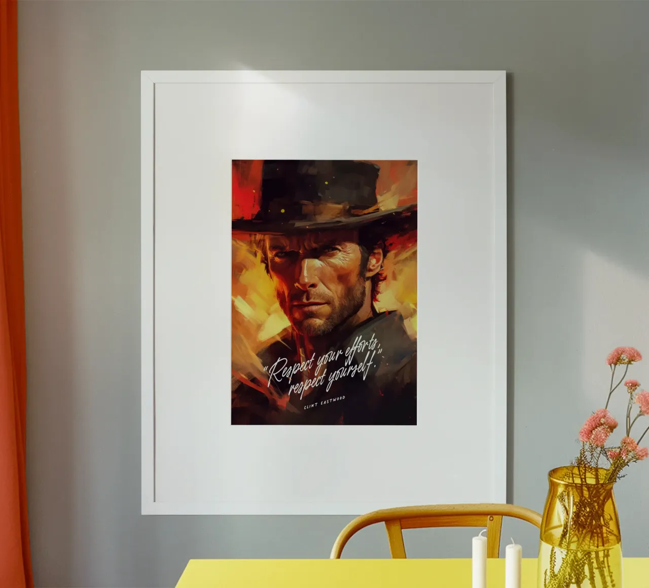 Clint Eastwood Art Quote carta hahnemühle da Lootprint