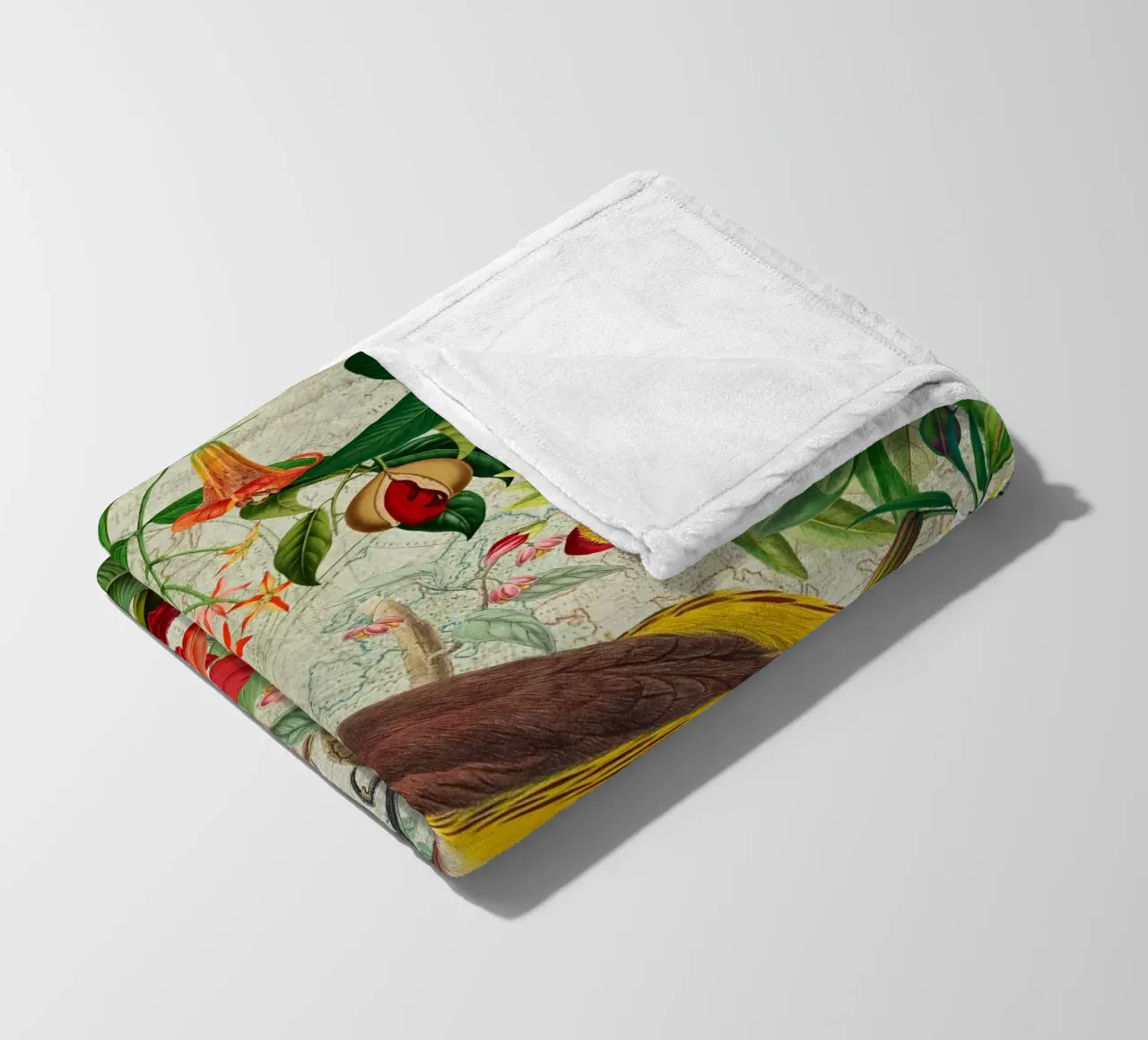 Botanical Escape fleece blanket by Vintage World - Uta Naumann