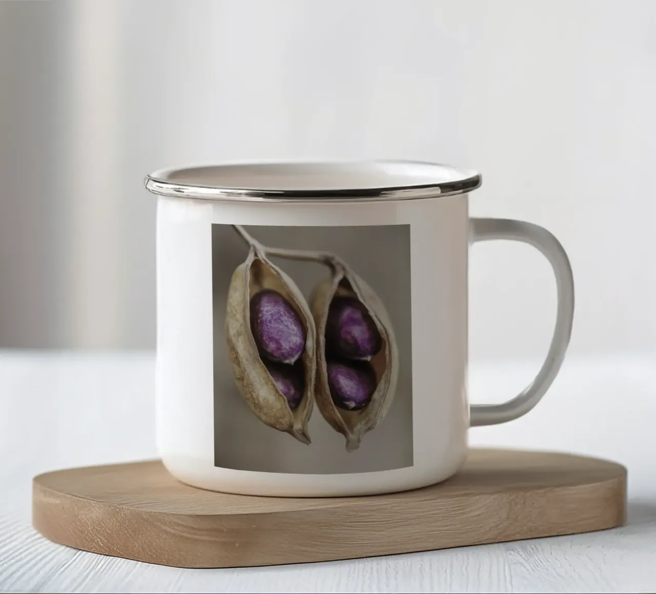 Purple Peas No 2 tazza in smalto da treechild
