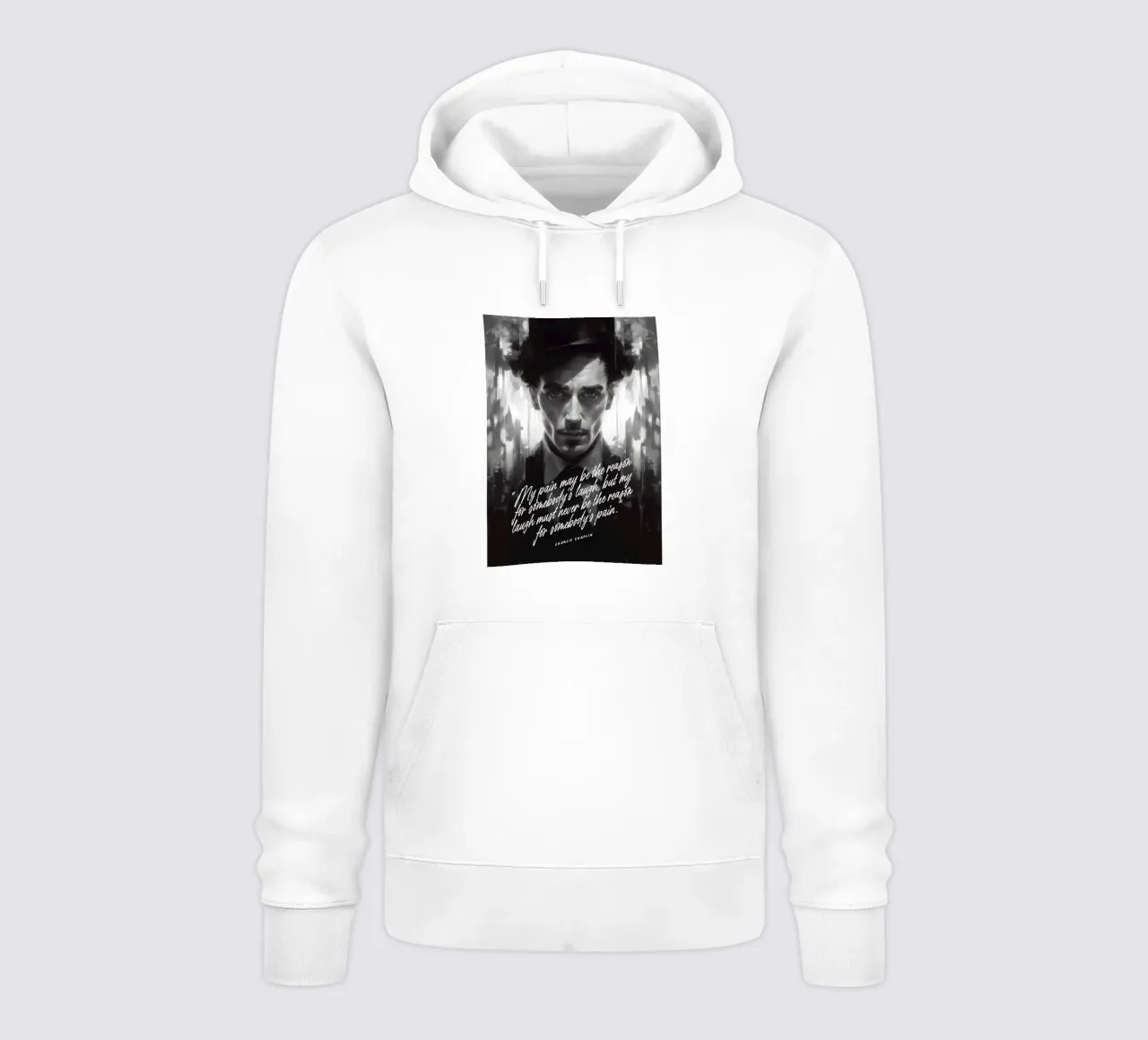 Charlie Chaplin Art Quote felpa con cappuccio da Lootprint