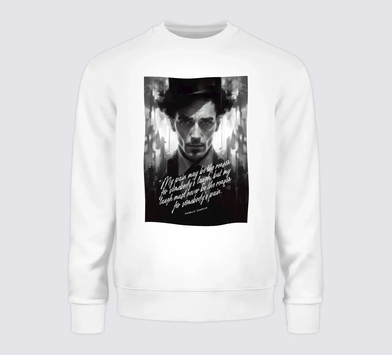 Charlie Chaplin Art Quote felpa da Lootprint