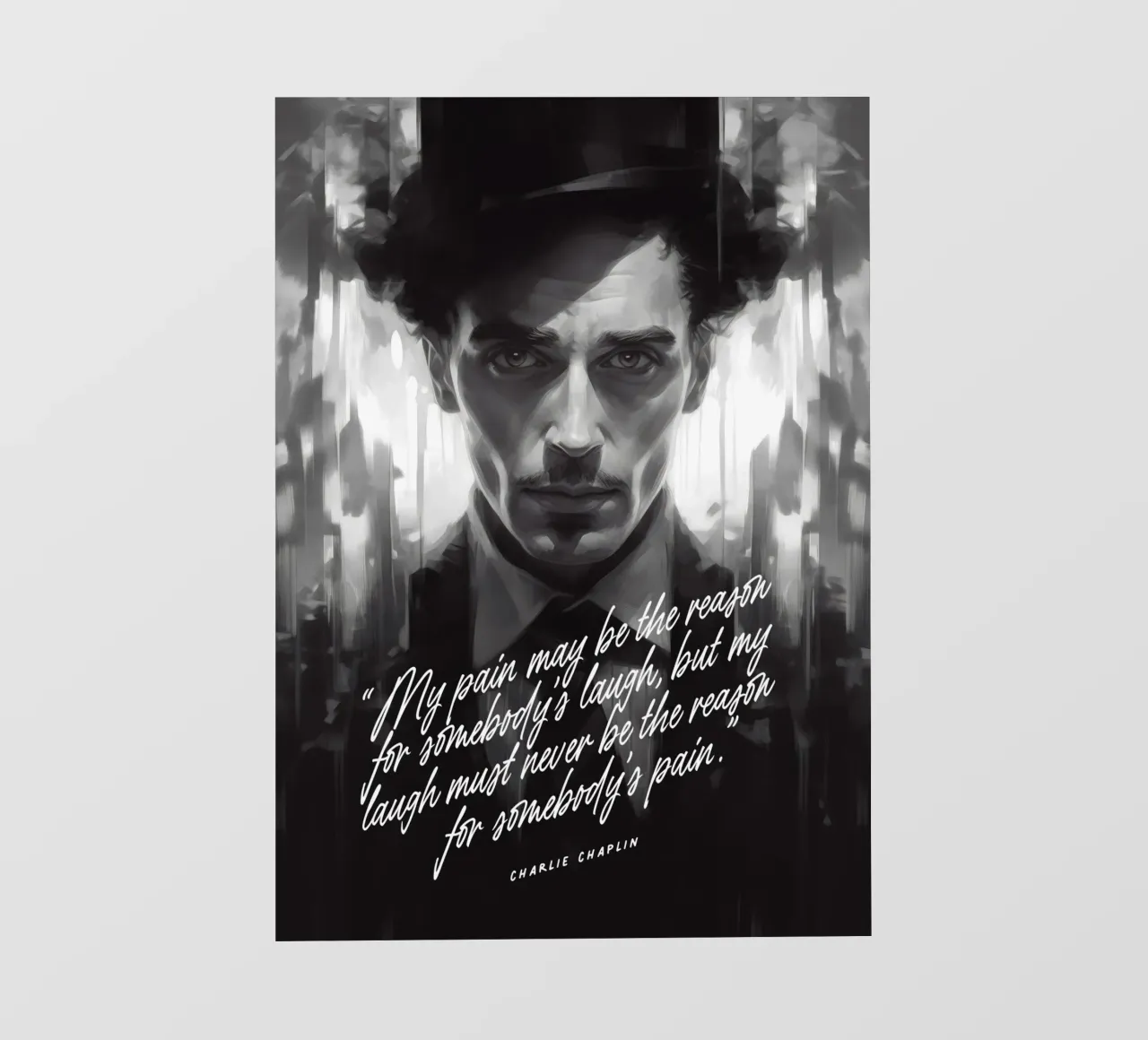 Charlie Chaplin Art Quote telo in pvc da Lootprint