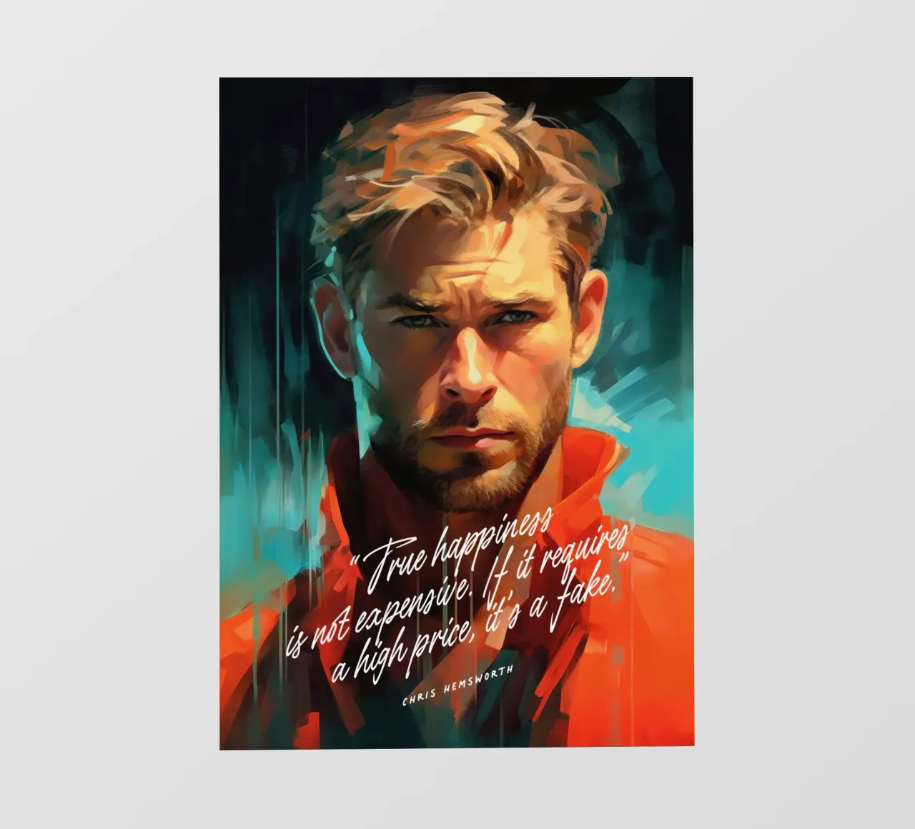 Chris Hemsworth Art Quote telo in pvc da Lootprint