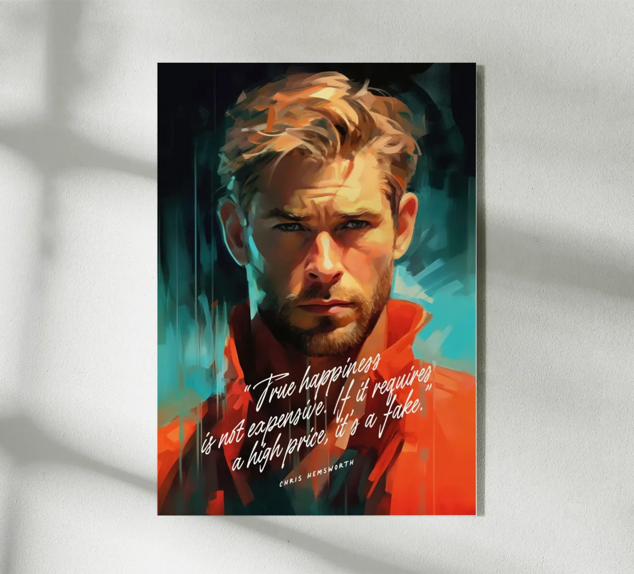 Chris Hemsworth Art Quote plexiglass da Lootprint