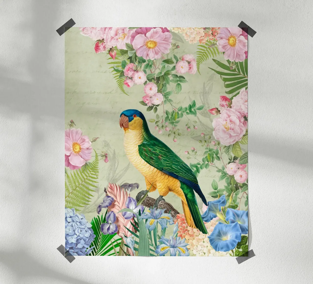 Fuga tropicale poster con telaio in plastica da Vintage World - Uta Naumann