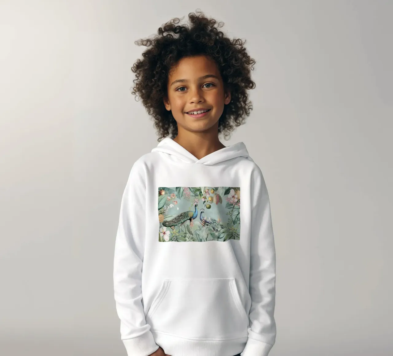Piume esotiche in paradiso felpa bambino con cappuccio da Vintage World - Uta Naumann