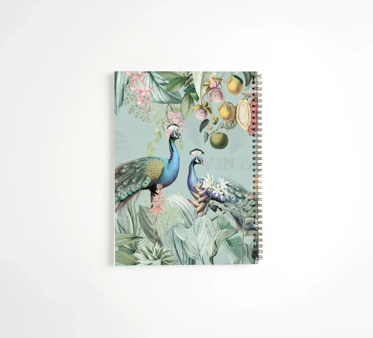 Exotic Feathers in Paradise spiral notebook by Vintage World - Uta Naumann