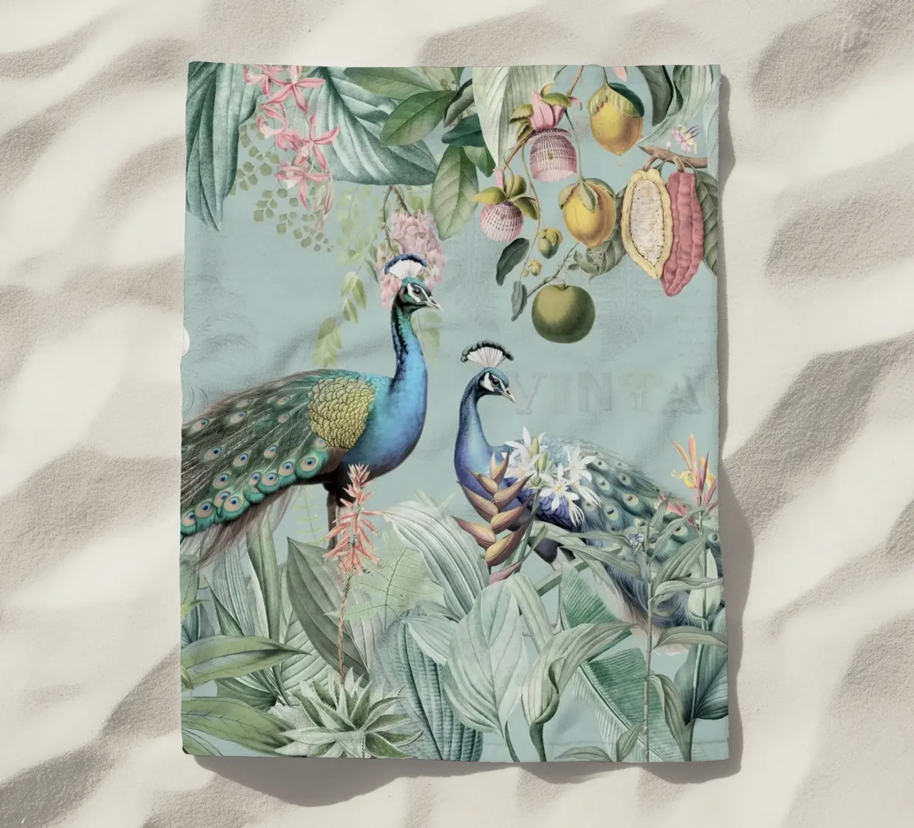 Piume esotiche in paradiso telo mare da Vintage World - Uta Naumann