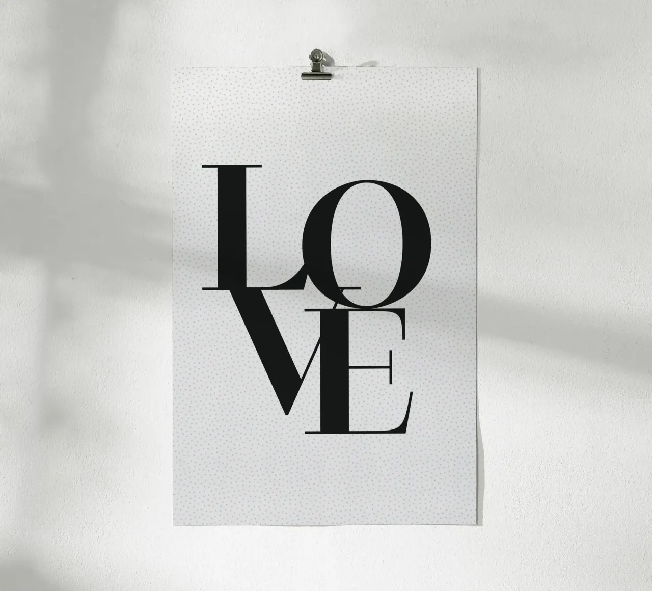 LOVE 02 poster con telaio in plastica da Daily Inspiration