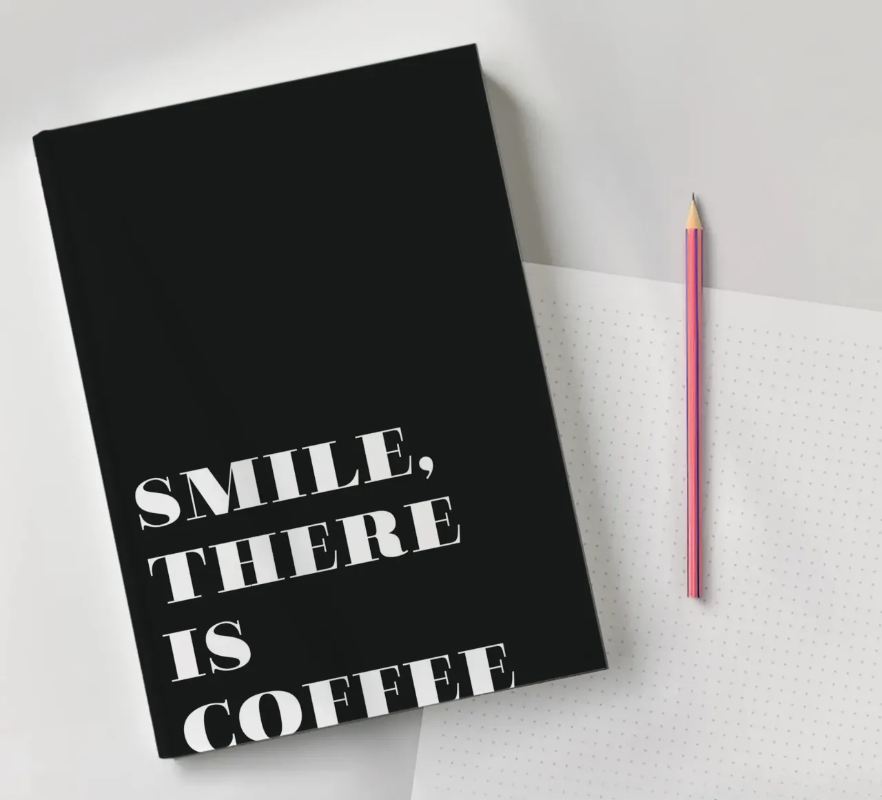 Smile, there is coffee notebook by Daily Inspiration