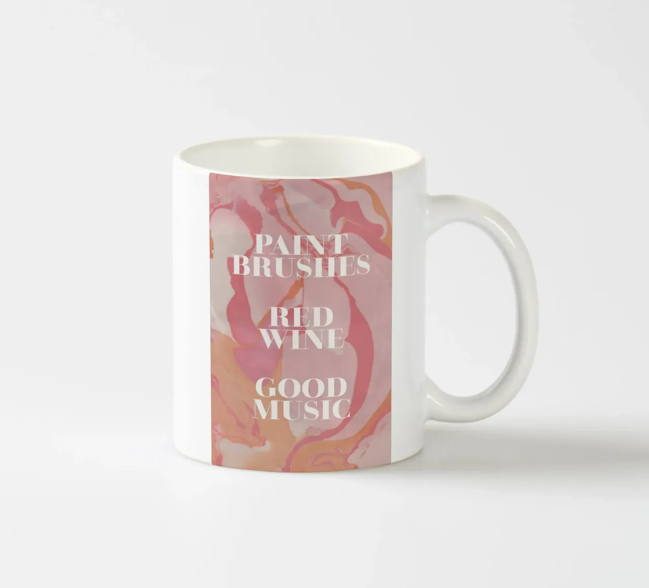 red wine, good music tazza in ceramica da Daily Inspiration
