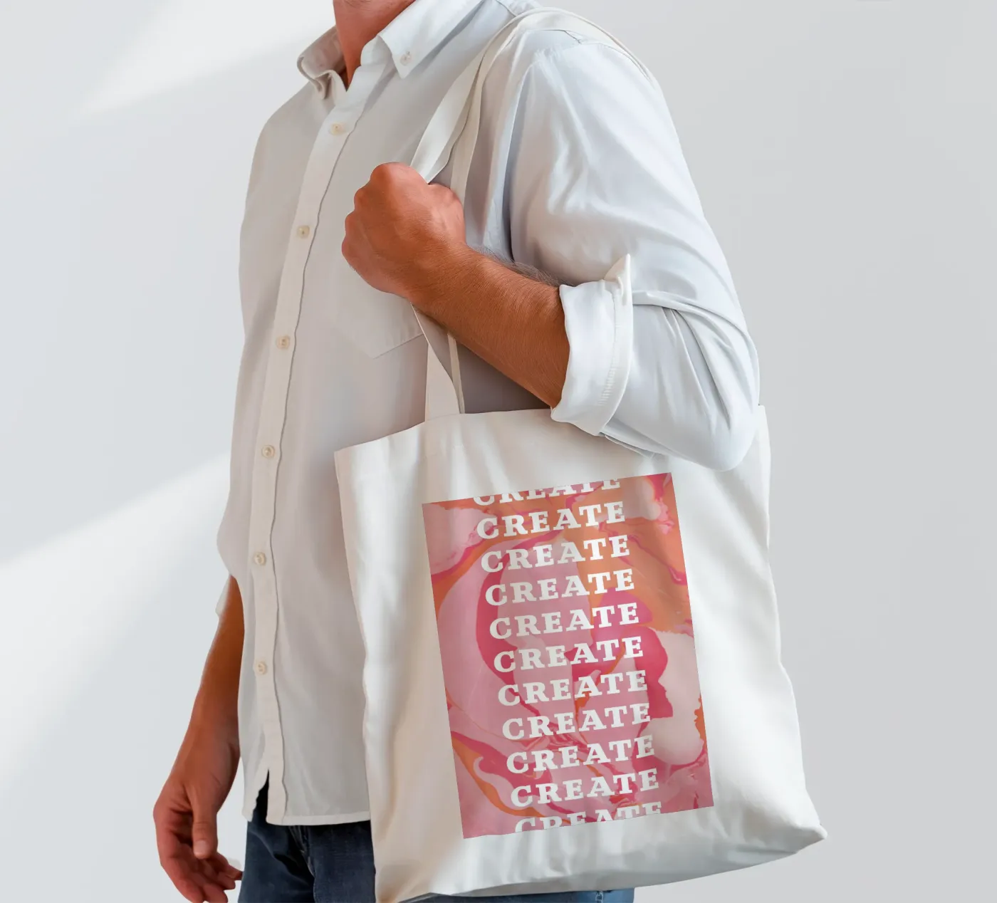 create create create jute draagtas van Daily Inspiration