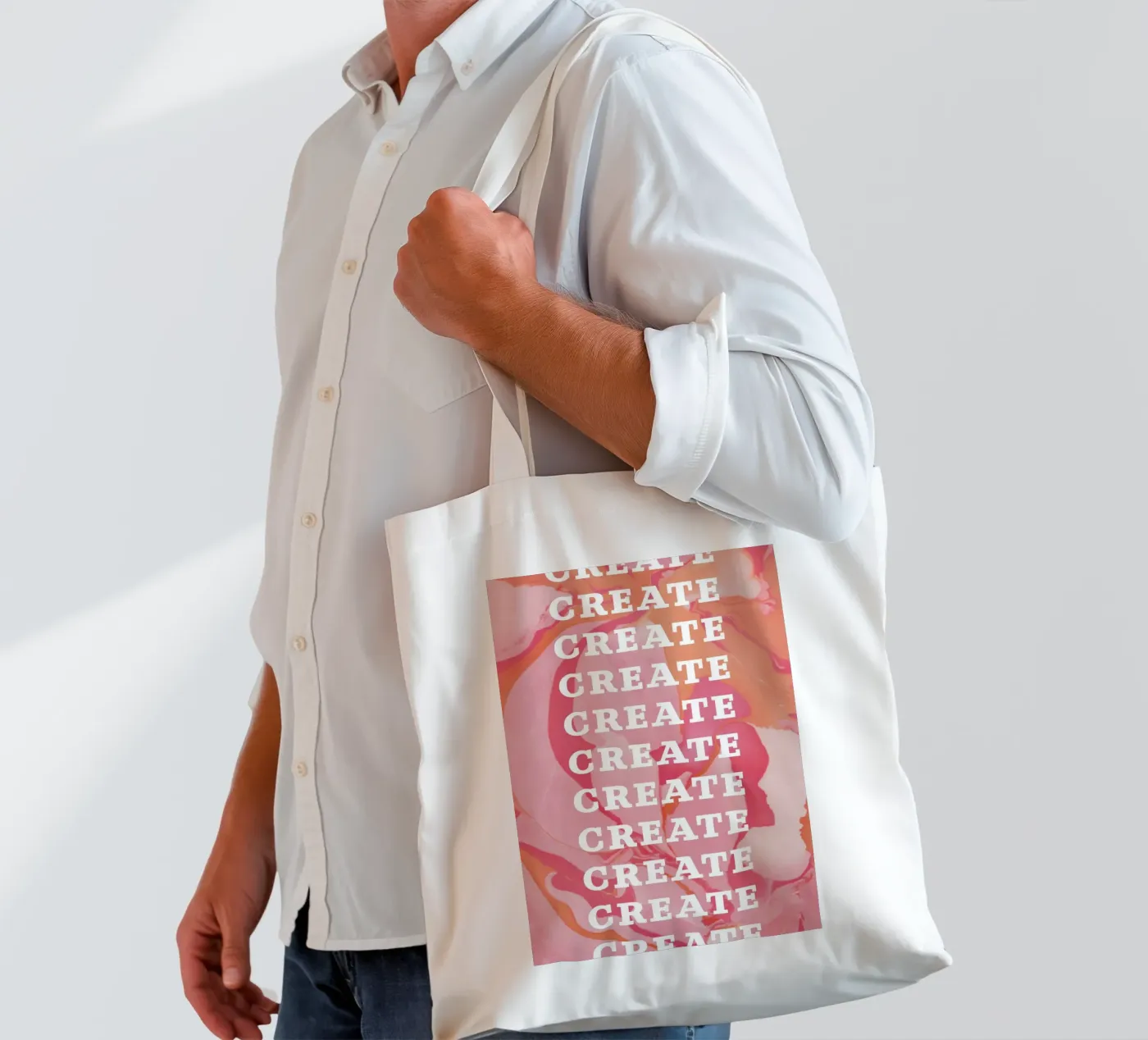 create create create jute draagtas van Daily Inspiration