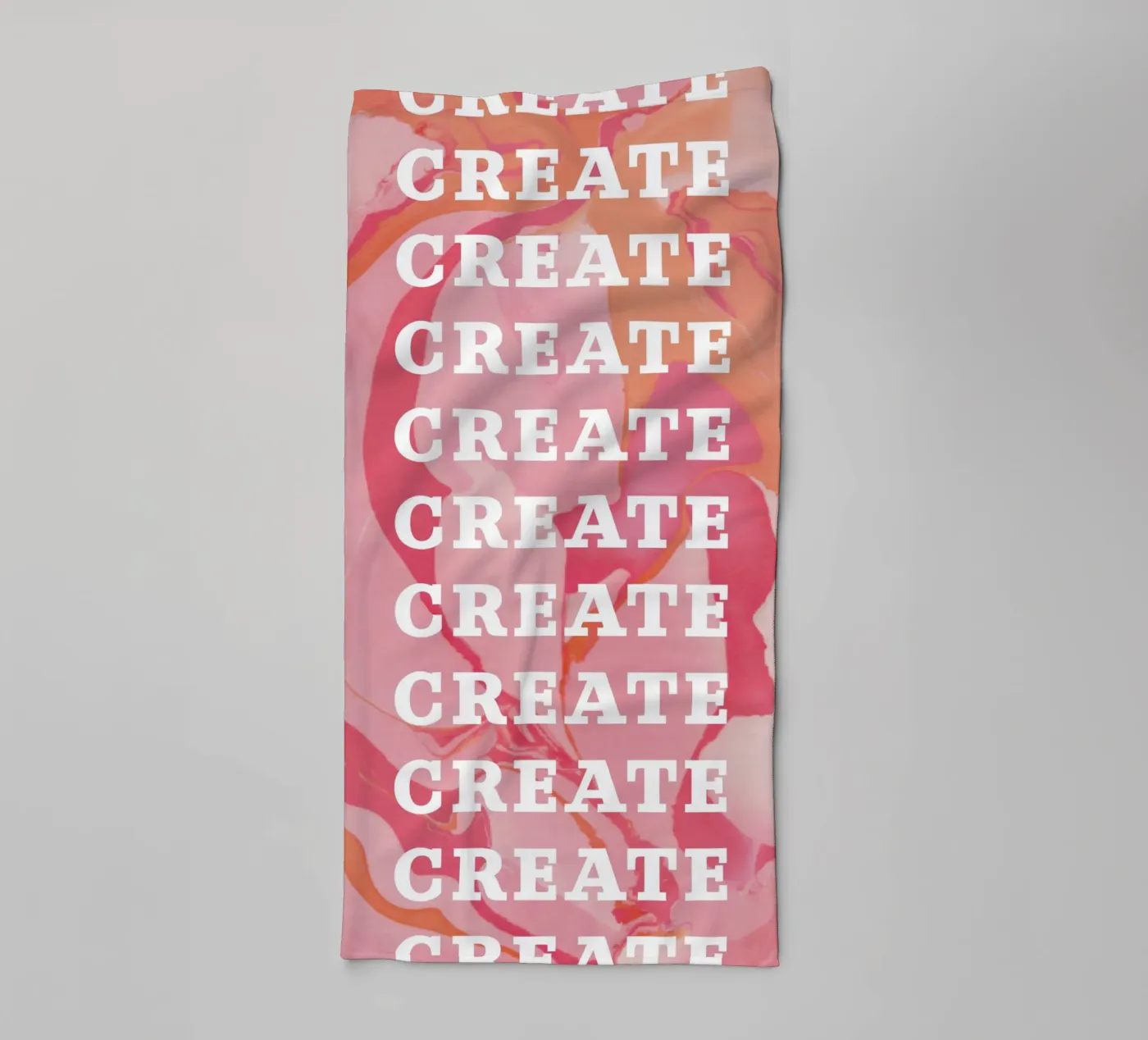 create create create badhanddoek van Daily Inspiration