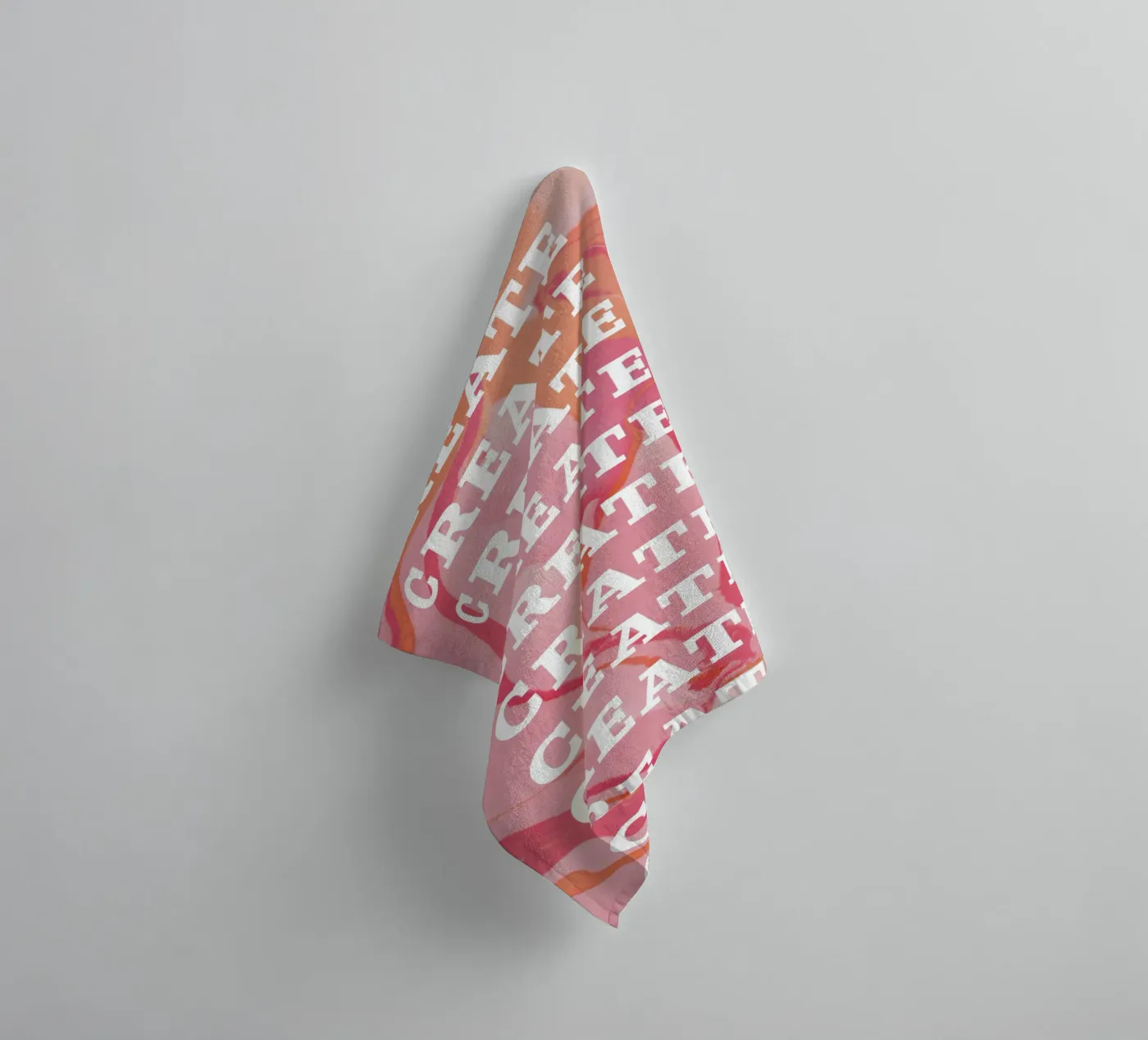 create create create badhanddoek van Daily Inspiration