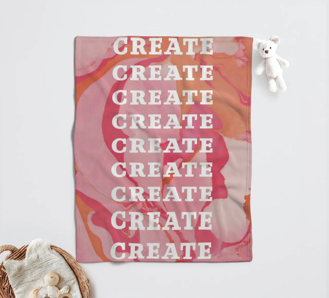 create create create Fleecedecke von Daily Inspiration