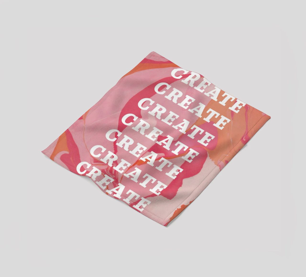 create create create fleece blanket by Daily Inspiration