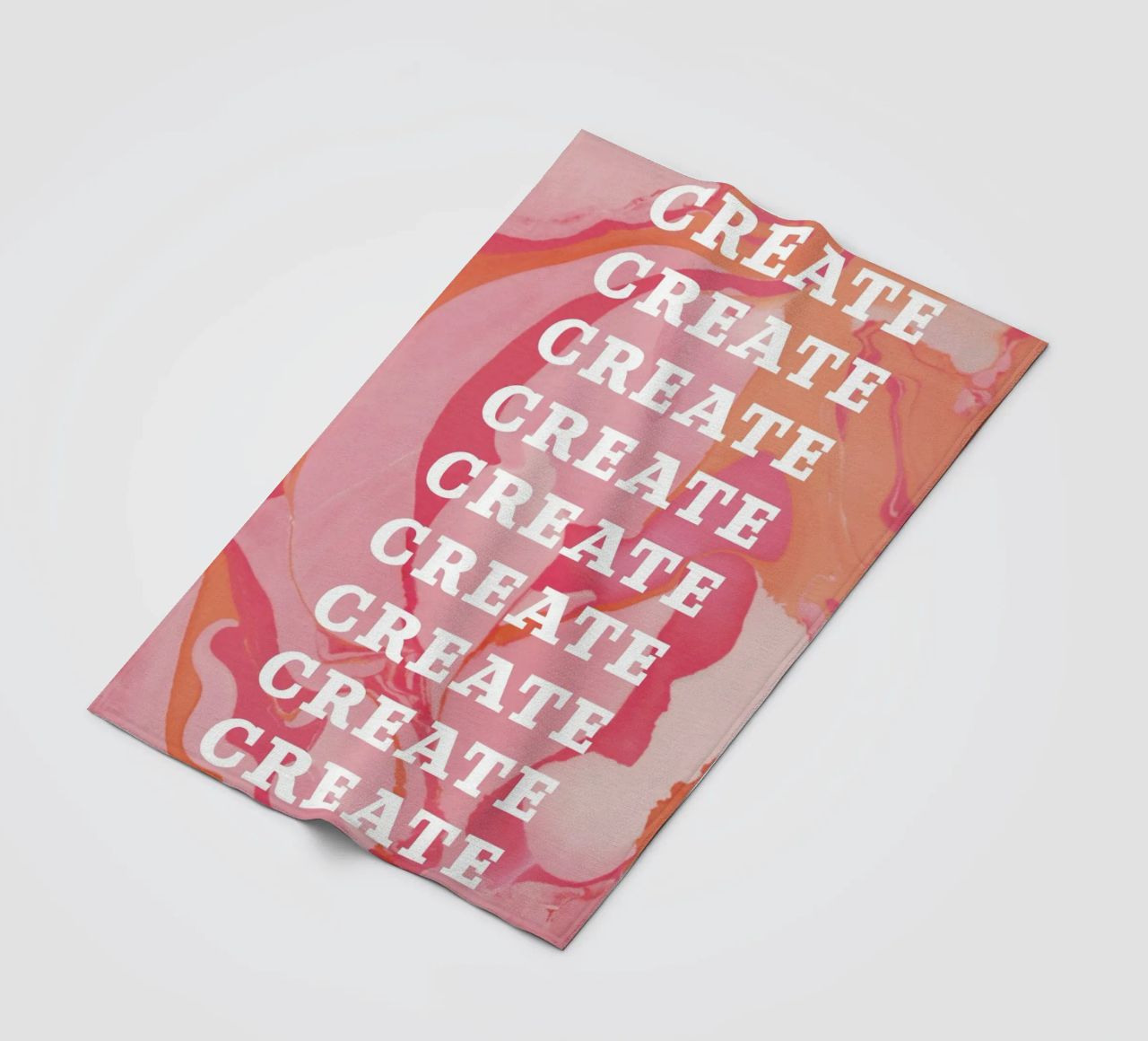 create create create fleece blanket by Daily Inspiration