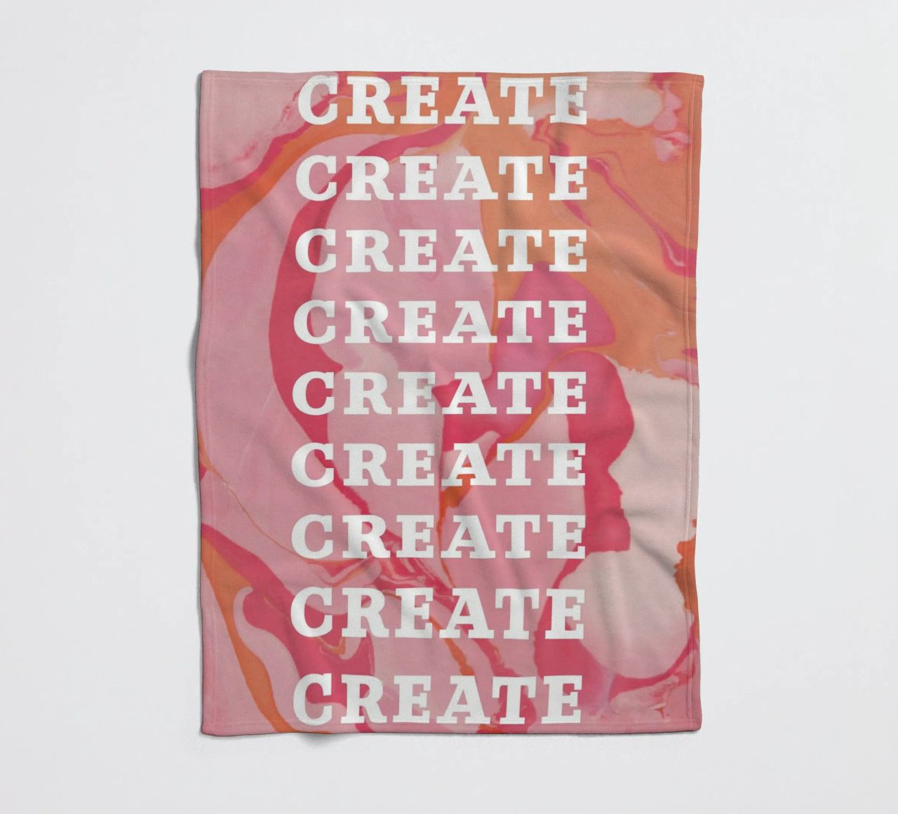 create create create fleece blanket by Daily Inspiration