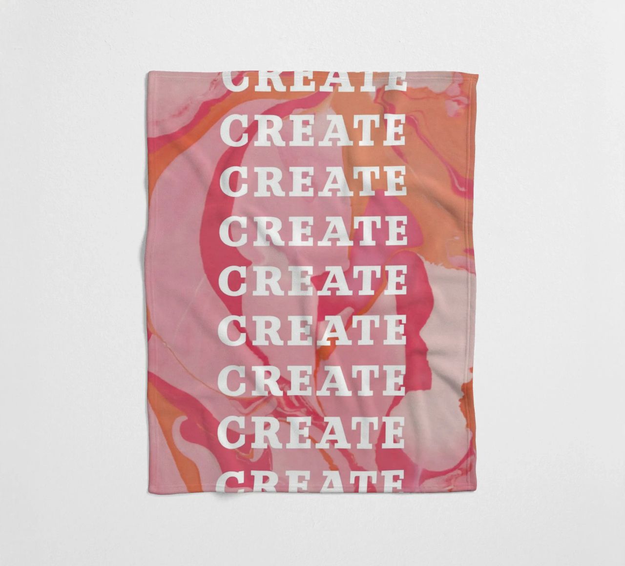 create create create fleece blanket by Daily Inspiration