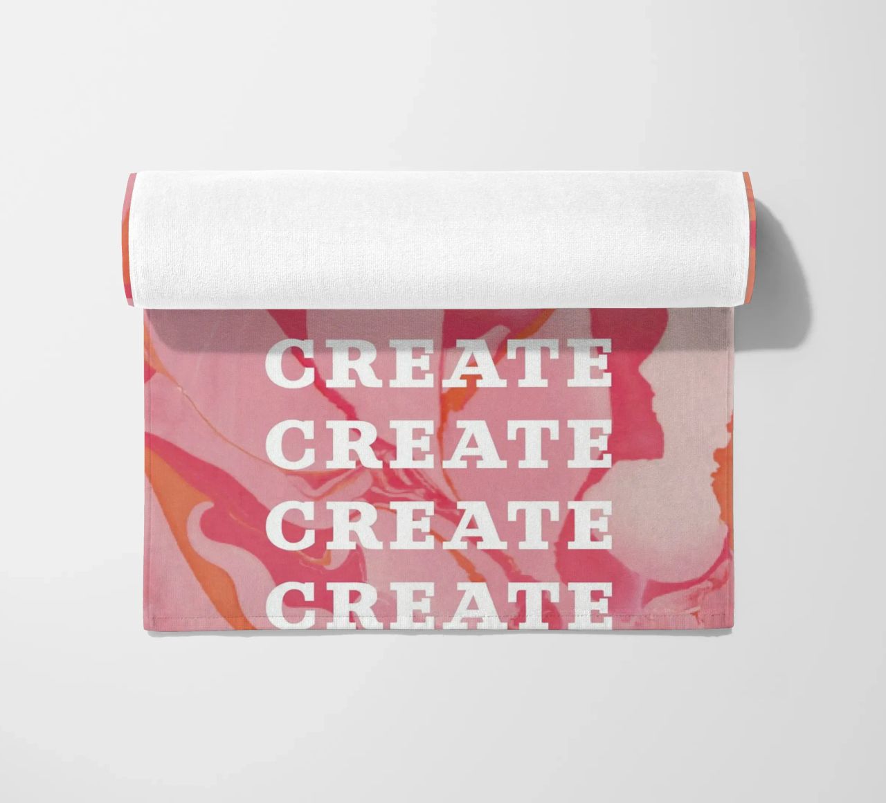 create create create beach towel by Daily Inspiration