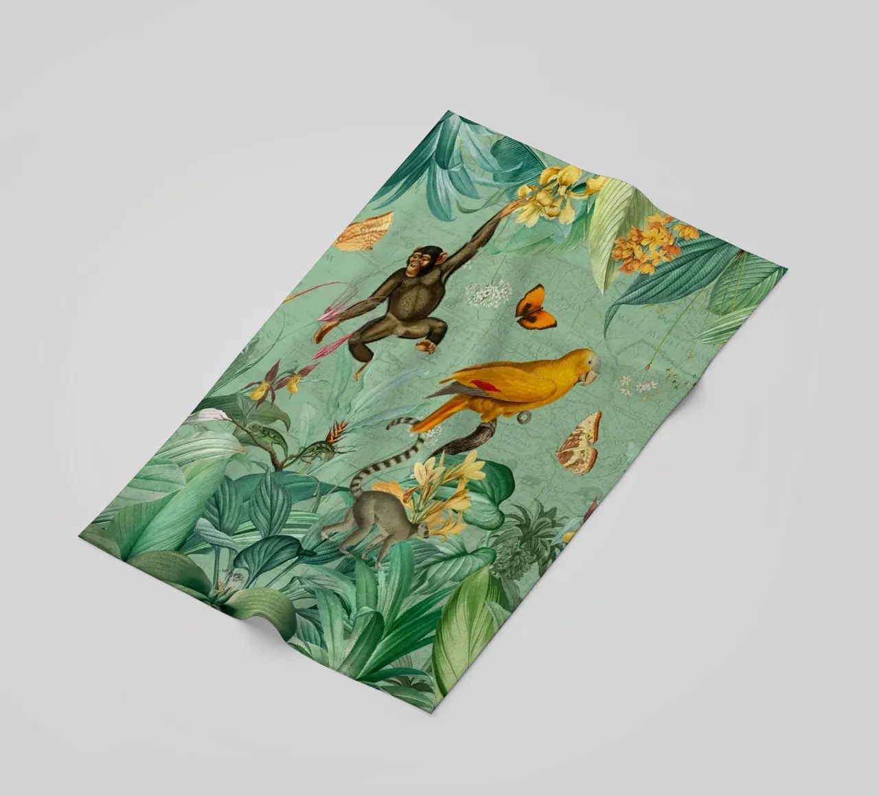 Vintage Jungle Adventures beach towel by Vintage World - Uta Naumann