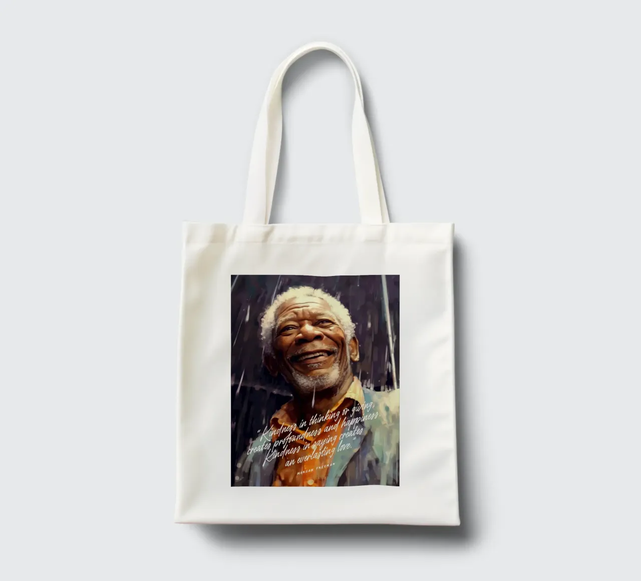 Morgan Freeman Art Quote tote bag by Lootprint
