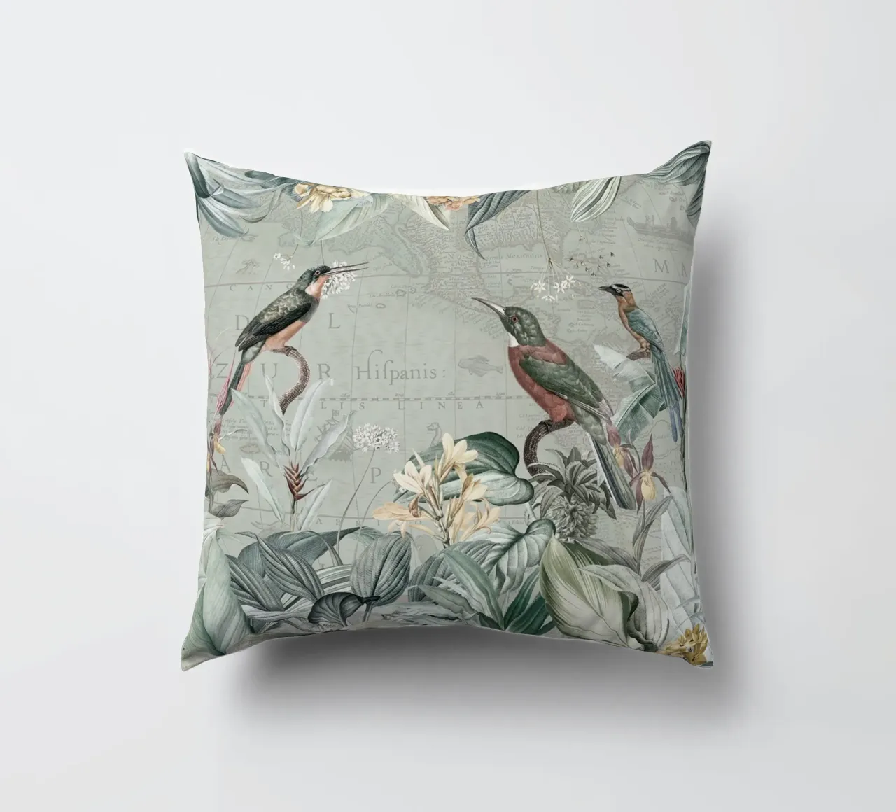 Martin pescatore d'epoca ai tropici cuscino da Vintage World - Uta Naumann