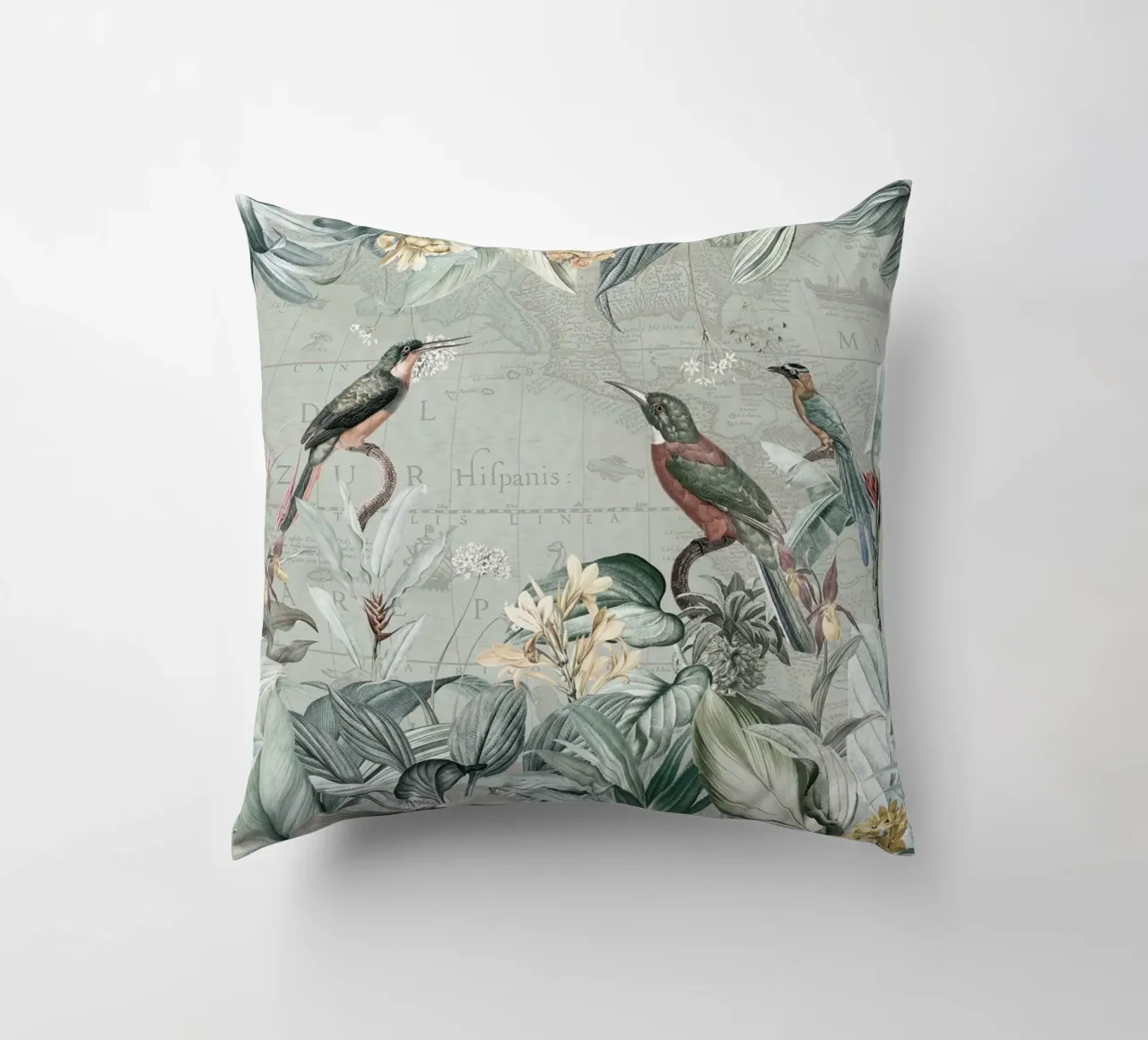 Martin pescatore d'epoca ai tropici cuscino da Vintage World - Uta Naumann