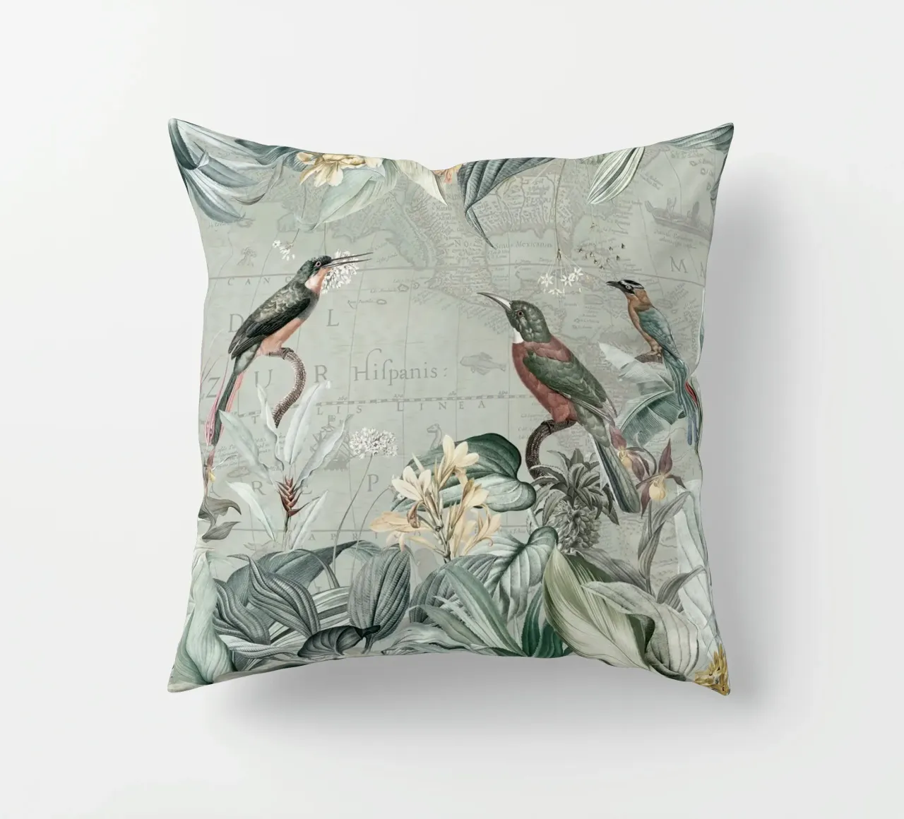 Martin pescatore d'epoca ai tropici cuscino da Vintage World - Uta Naumann