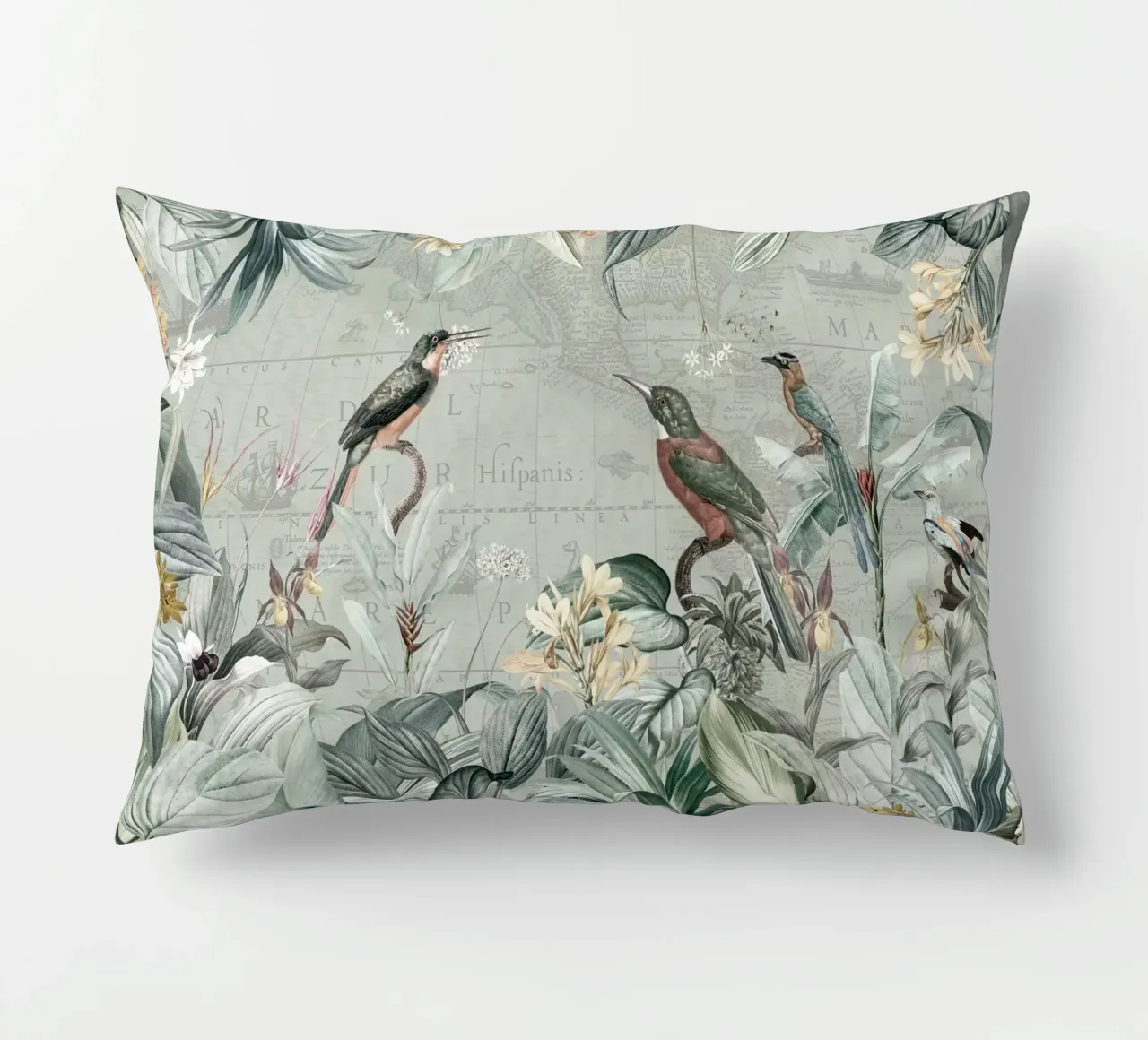 Martin pescatore d'epoca ai tropici cuscino da Vintage World - Uta Naumann