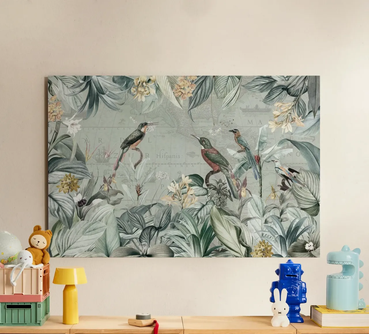 Martin pescatore d'epoca ai tropici alluminio dibond da Vintage World - Uta Naumann