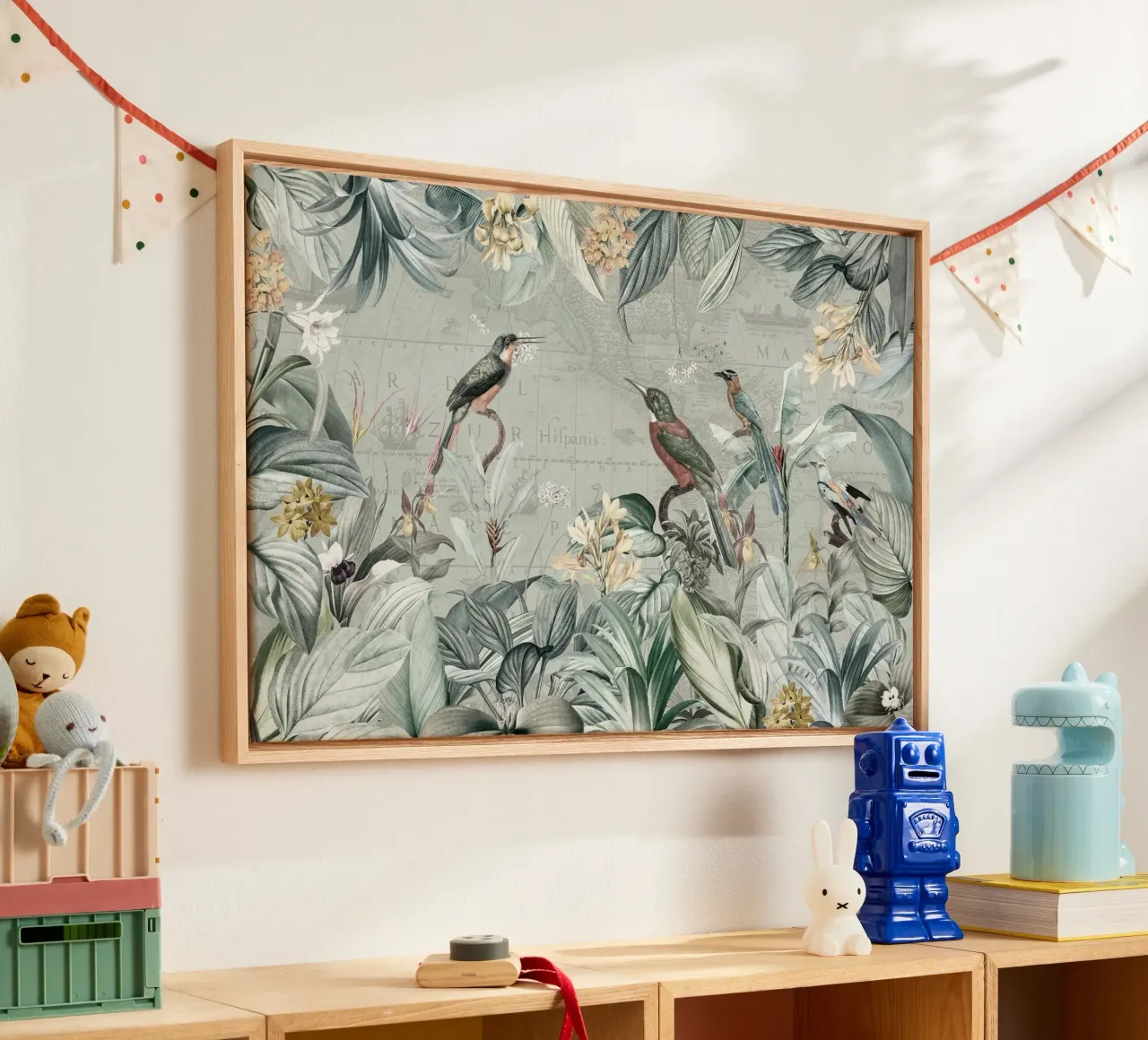 Martin pescatore d'epoca ai tropici tela con Cornice a cassetta da Vintage World - Uta Naumann