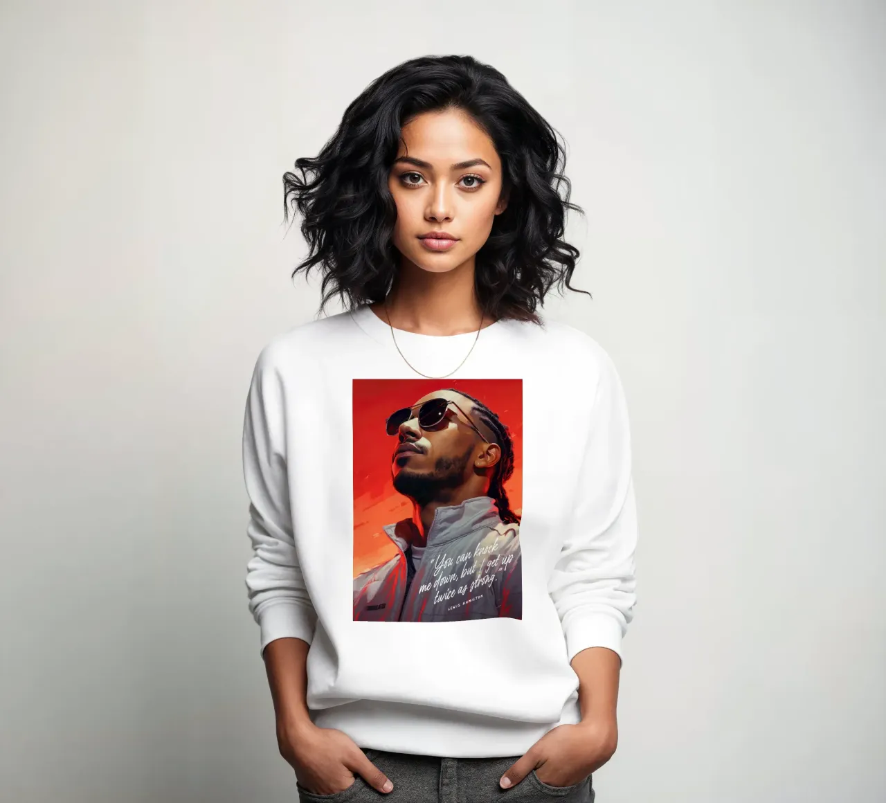 Lewis Hamilton Art Quote felpa da Lootprint