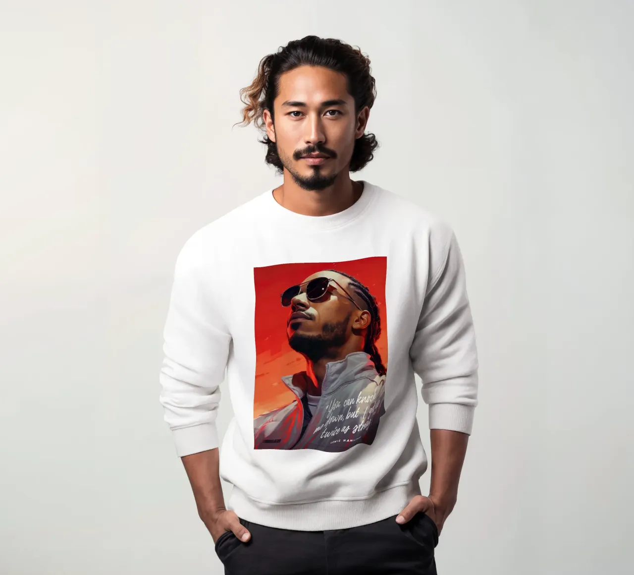 Lewis Hamilton Art Quote felpa da Lootprint
