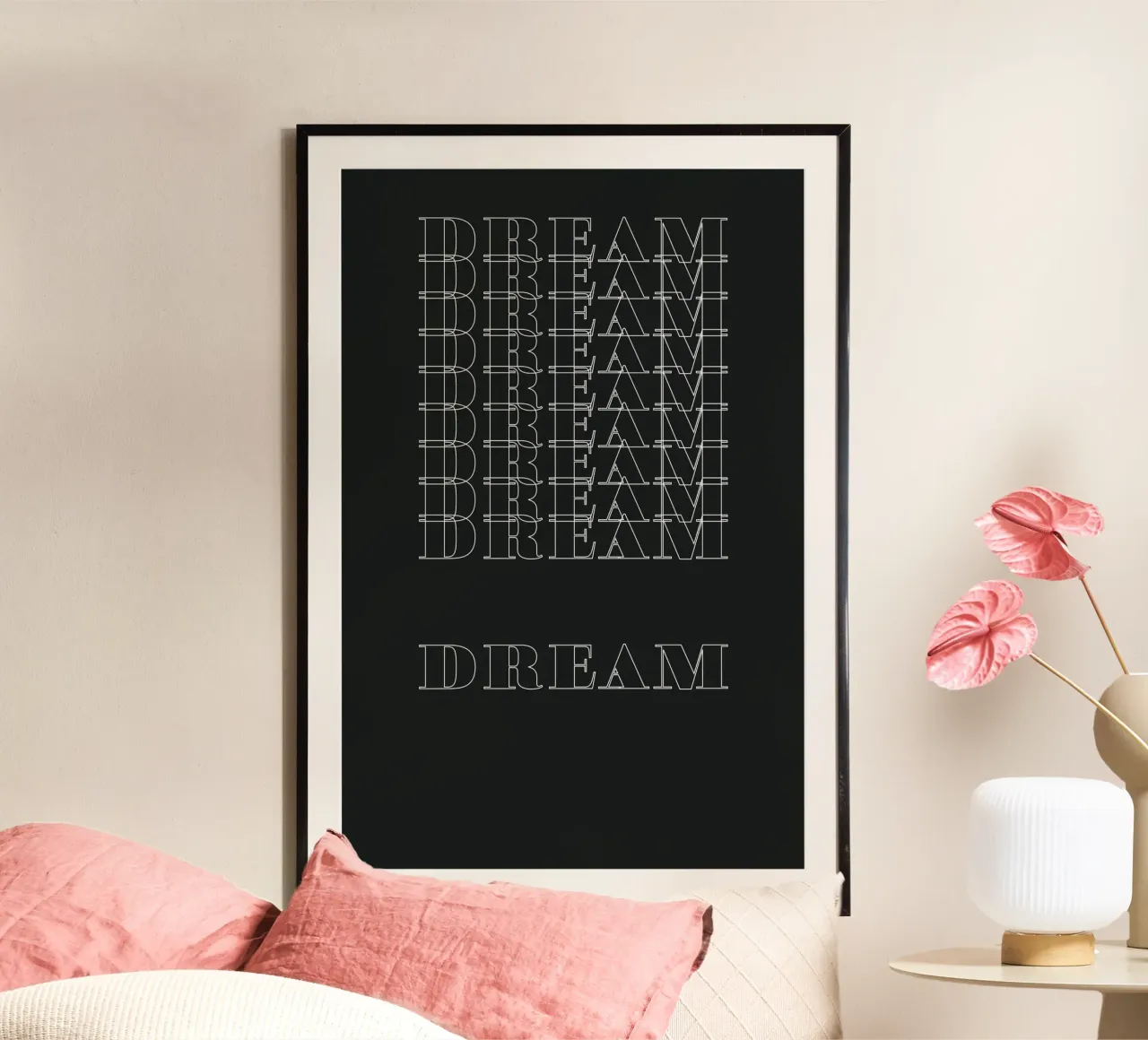 dream dream dream dream poster with aluminum frame by Daily Inspiration