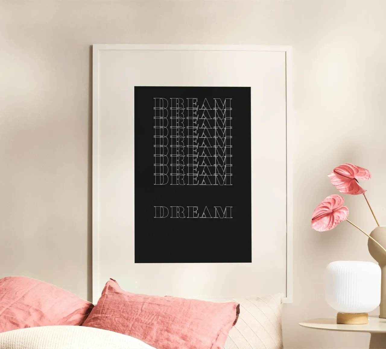 dream dream dream dream poster with aluminum frame by Daily Inspiration