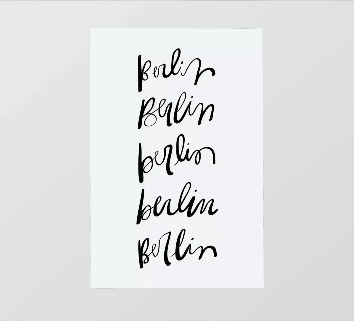 Berlin Typography pellicola backlit da Kristen Polsinelli