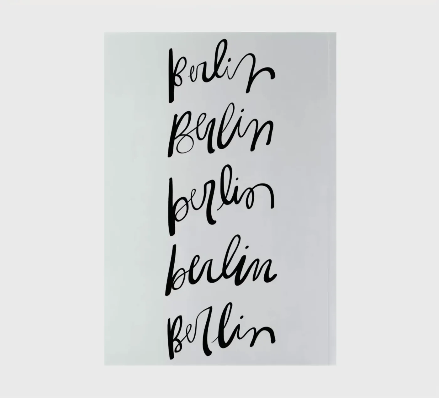 Berlin Typography notebook by Kristen Polsinelli