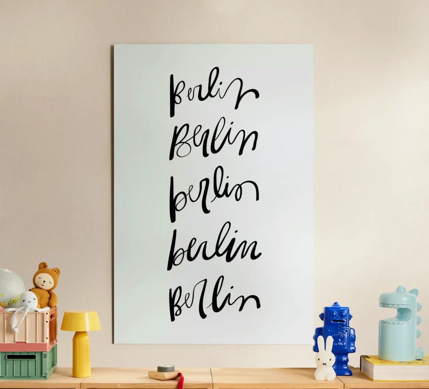 Berlin Typography pannello forex da Kristen Polsinelli