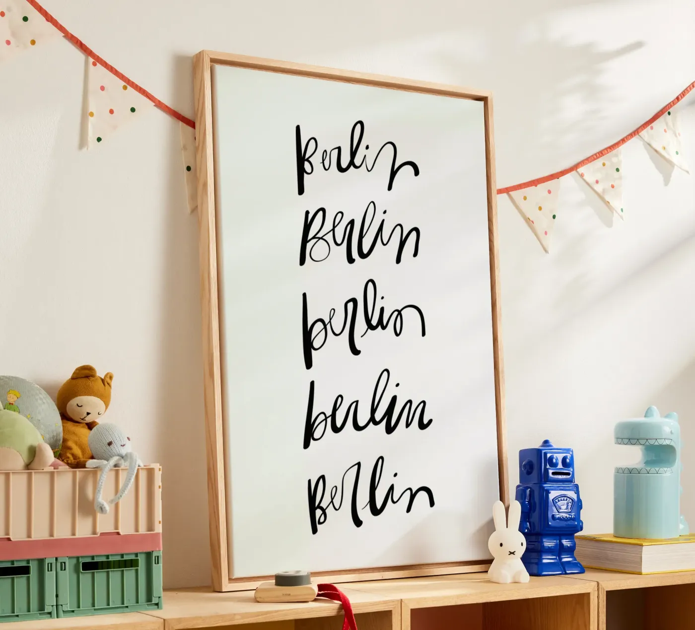 Berlin Typography canvas by Kristen Polsinelli