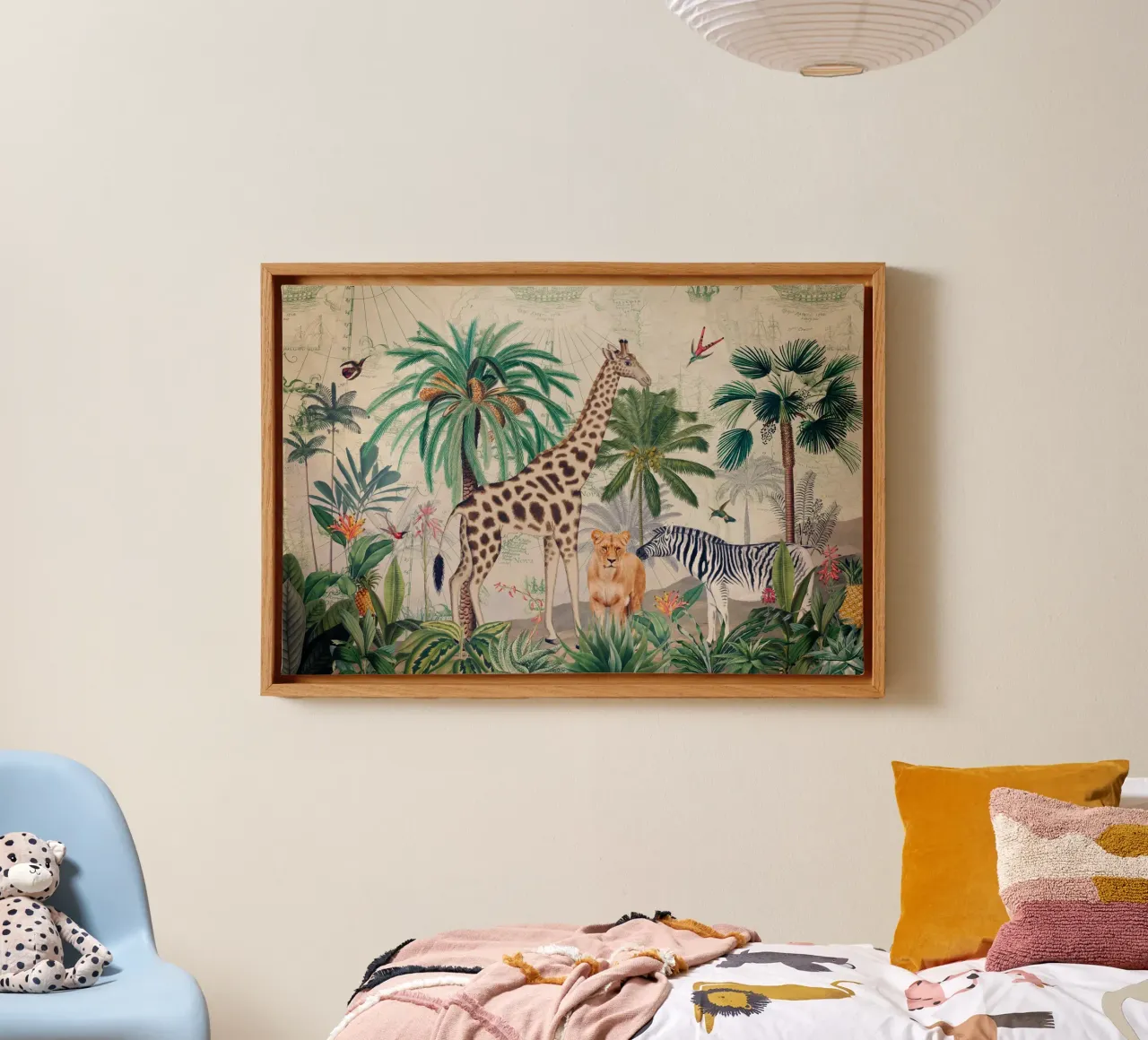 Tijdloze safari: De wilde wonderen van Afrika canvas van Vintage World - Uta Naumann