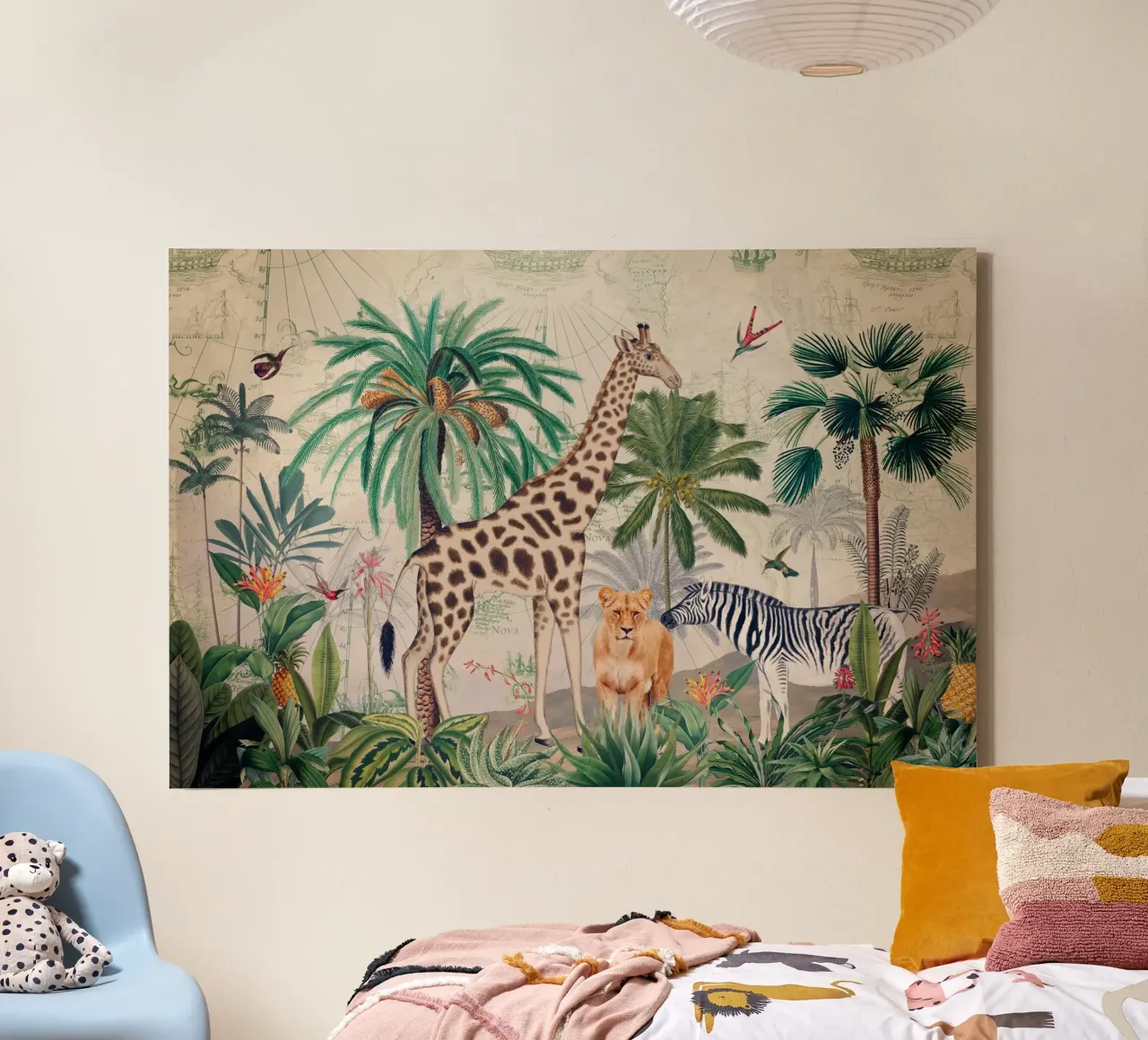 Tijdloze safari: De wilde wonderen van Afrika canvas van Vintage World - Uta Naumann