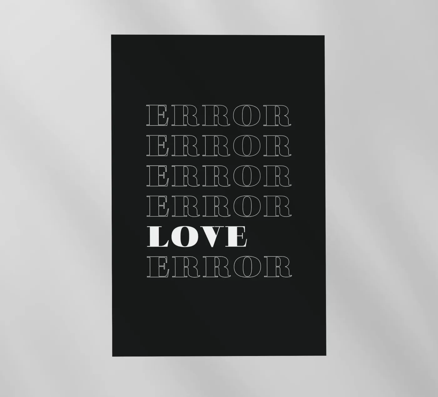 error error love error backlit folie van Daily Inspiration