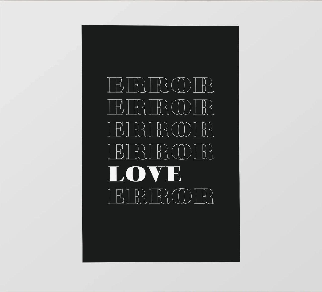 error error love error pellicola backlit da Daily Inspiration