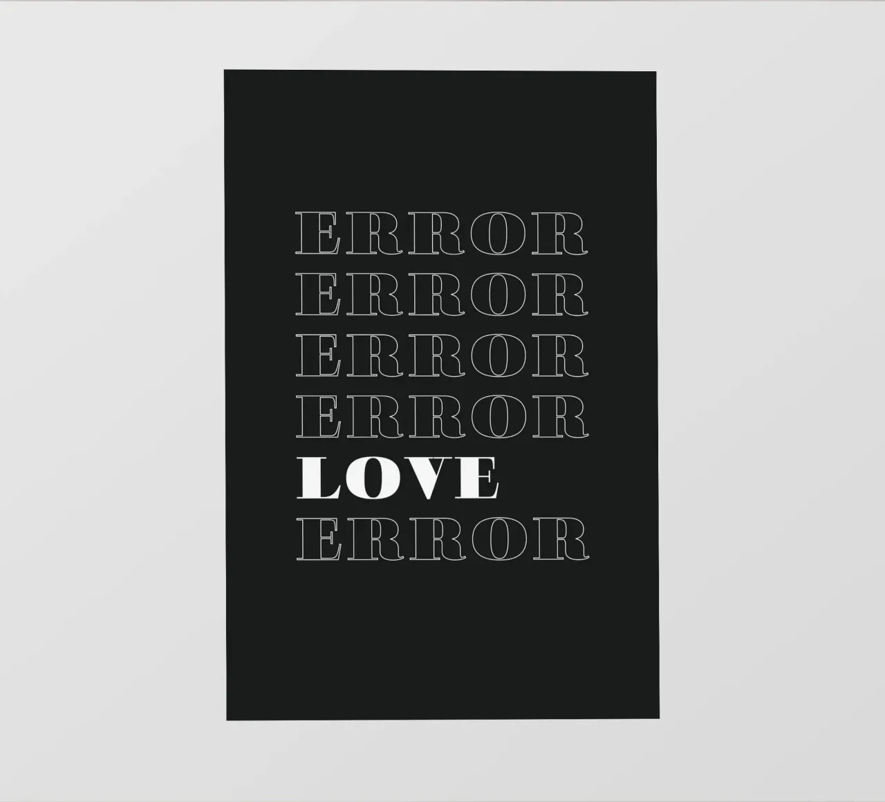 error error love error lámina retroiluminada de Daily Inspiration