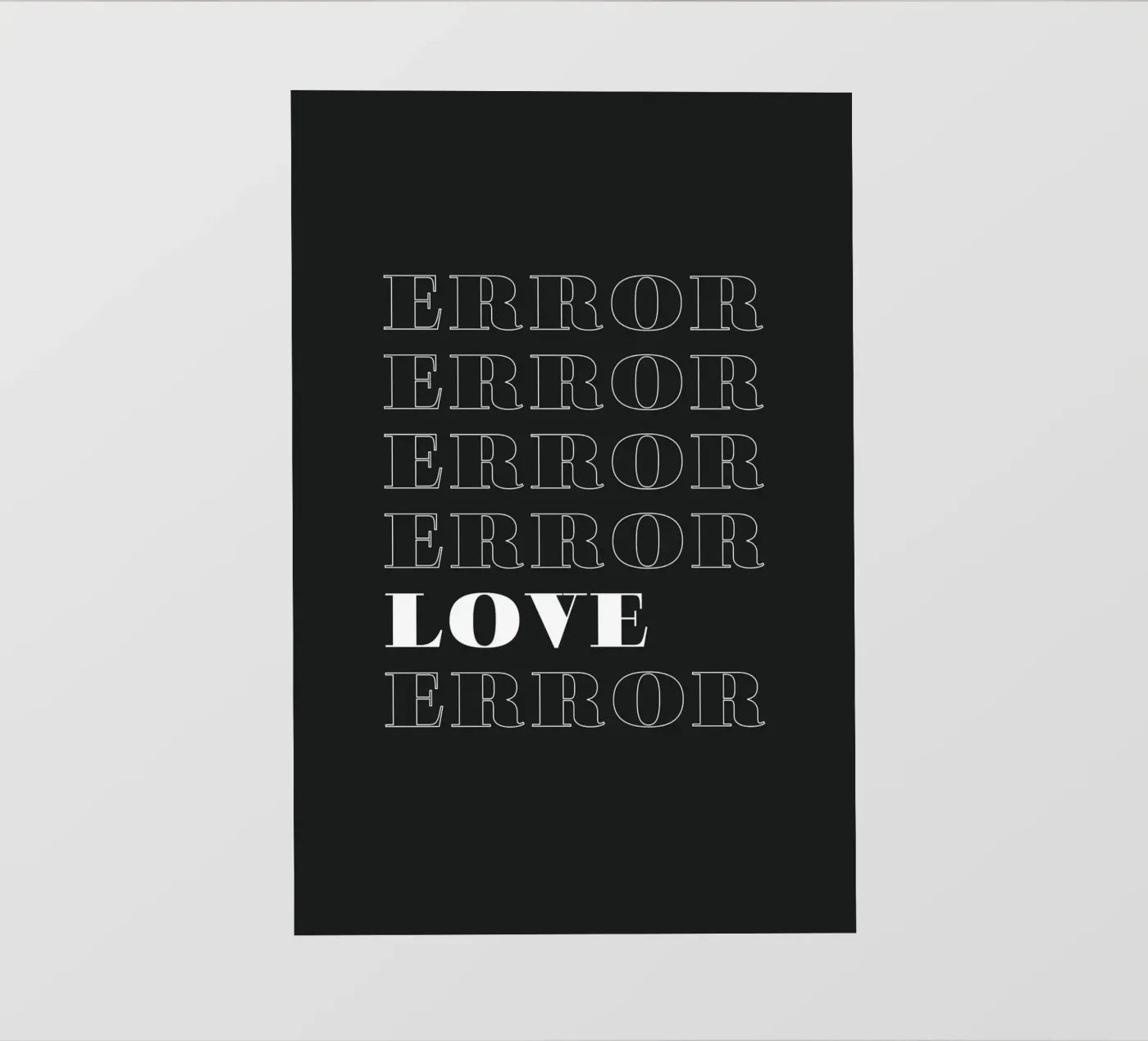 error error love error backlit folie van Daily Inspiration