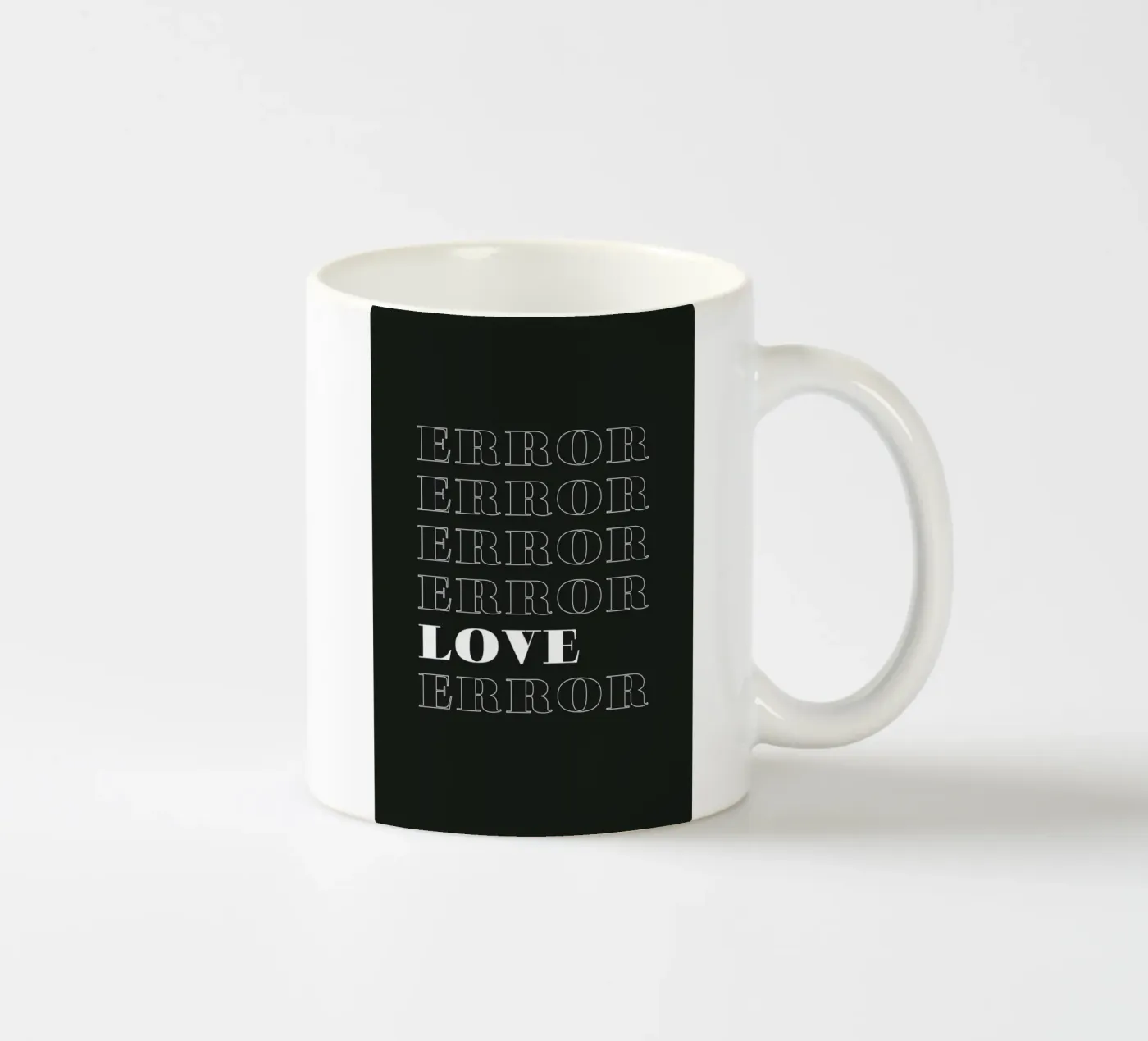error error love error ceramic mug by Daily Inspiration